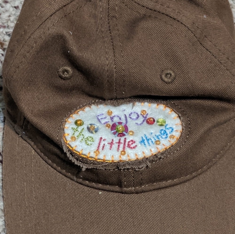 Cute hat with quote on front!